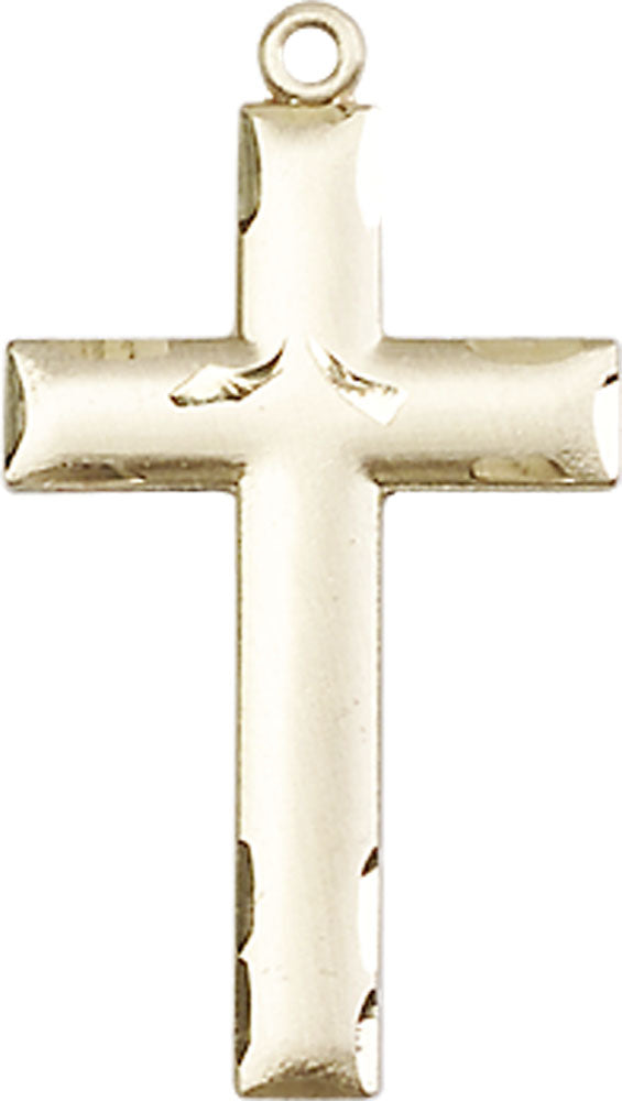 14 Karat Beveled Gold Cross