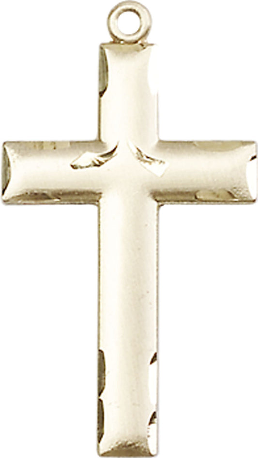 14 Karat Beveled Gold Cross